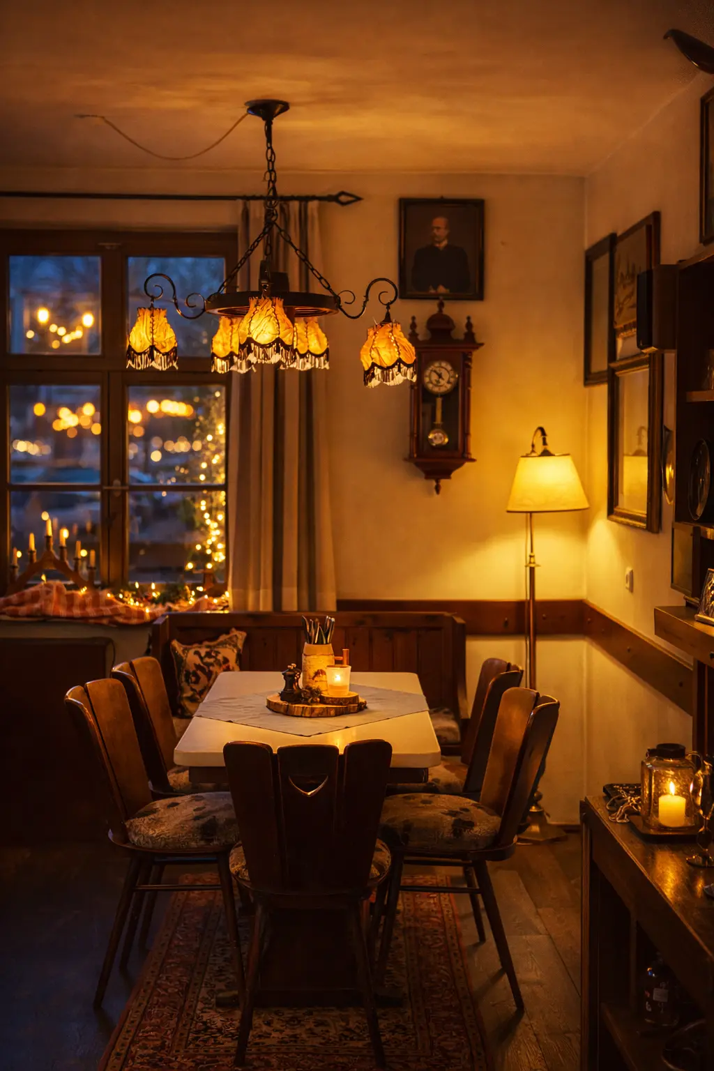 Urige Stube mit Kerzenlicht im Ritter St. Georg